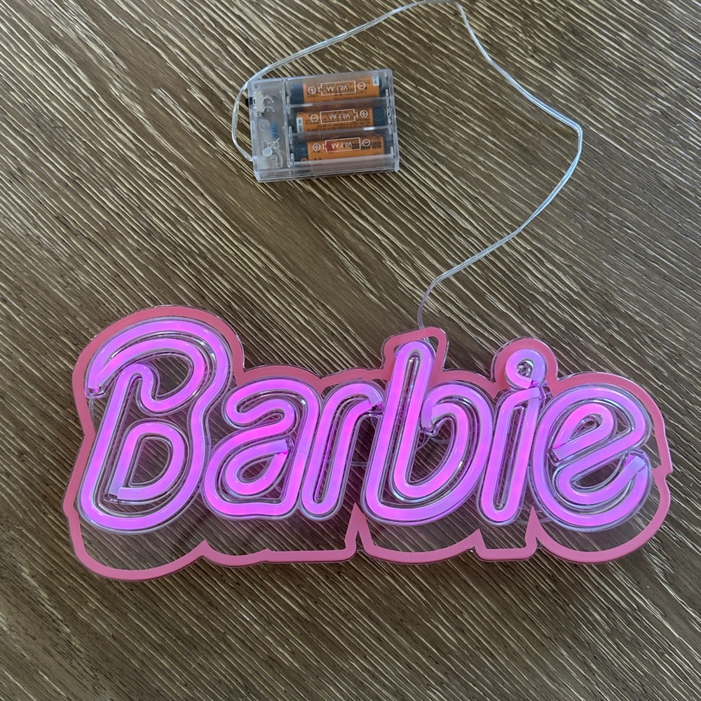 Barbie Pink Neon Party Sign - Picture 2 of 3
